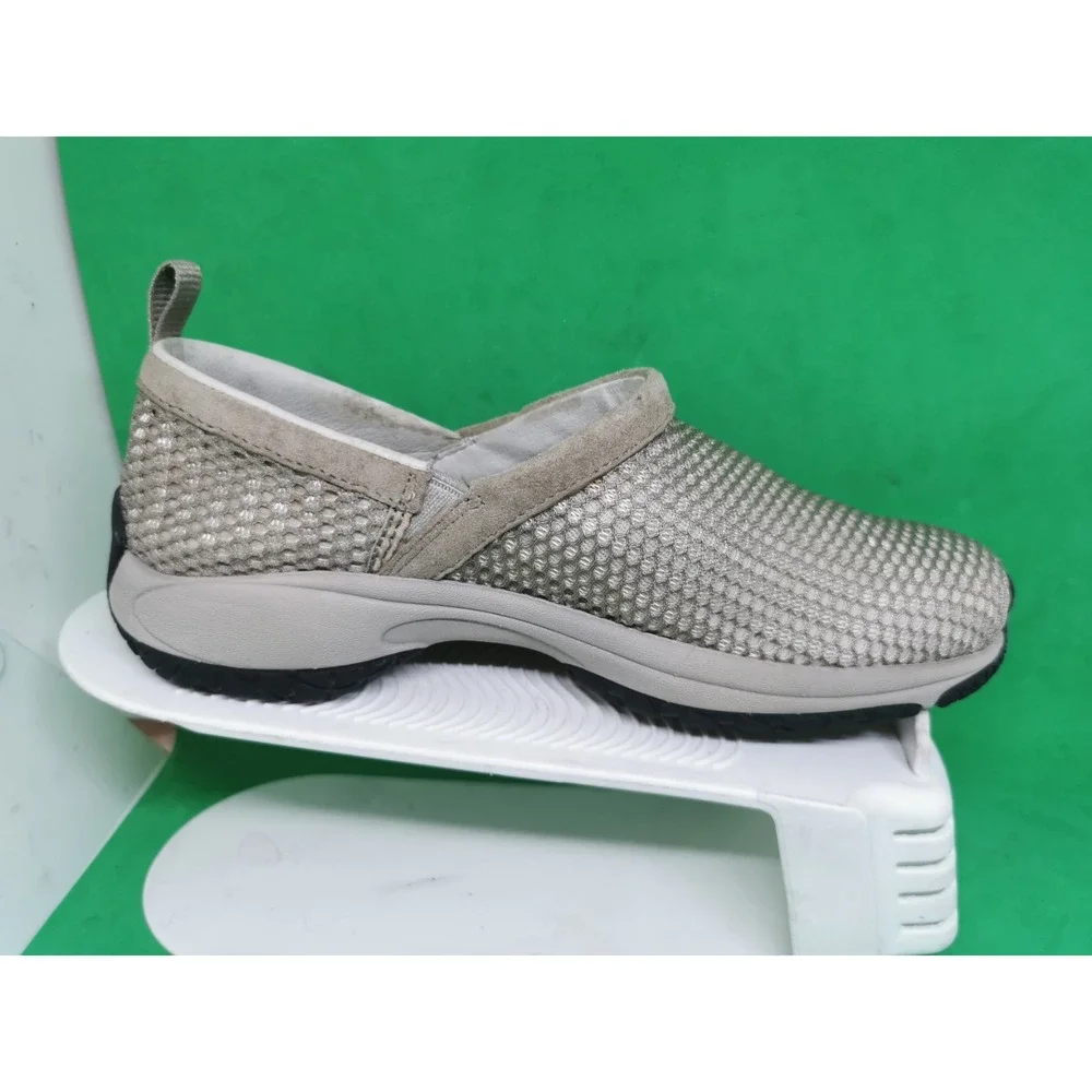 MERRELL GRAY/BEIGE MESH MOC SLIDE SLIP ON CLOGS SHOES WOWENS SIZE 6.5